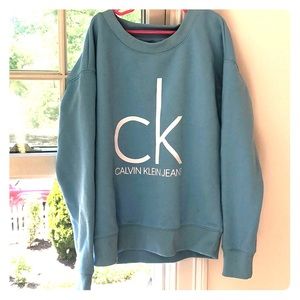 Calvin Klein turquoise sweatshirt ( crew neck )